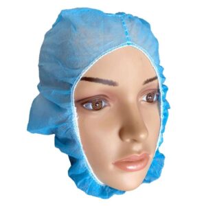 Large Cleanroom Hood, Blue, Bee-Safe® Polypropylene, 100/Bag, 10 Bags/Case pic