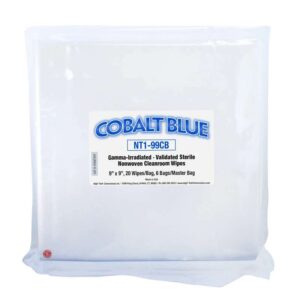 Cobalt Blue Sterile Dry Cleanroom Wipes, 9" x 9" pic