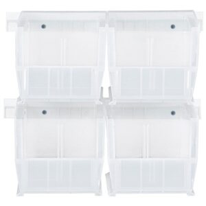 Quantum Storage Systems HNS230CL - Clear-View Series Plastic Rail System w/4 QUS230CL Bins - Clear pic