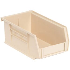 Quantum Storage Systems QUS220-IV - Ultra Stack and Hang Bin - I.D. 6.75" L x 3.4375" W x 2.8125" H - Ivory - 24/Carton pic