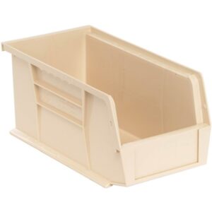 Quantum Storage Systems QUS230-IV - Ultra Stack and Hang Bin - I.D. 10.25" L x 4.375" W x 4.75" H - Ivory - 12/Carton pic