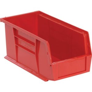 Quantum Storage Systems QUS230-RD - Ultra Stack and Hang Bin - I.D. 10.25" L x 4.375" W x 4.75" H - Red - 12/Carton pic