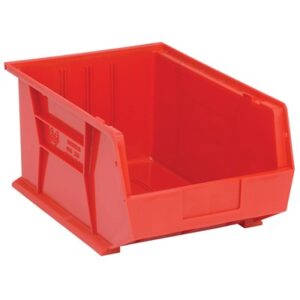 Quantum Storage Systems QUS255-RD - Ultra Stack and Hang Bin - I.D. 15.125" L x 10" W x 7.75" H - Red - 4/Carton pic