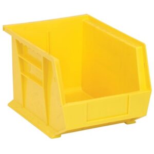 Quantum Storage Systems QUS239-YL - Ultra Stack and Hang Bin - I.D. 10" L x 6.5625" W x 6.75" H - Yellow - 6/Carton pic