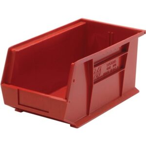 Quantum Storage Systems QUS240-RD - Ultra Stack and Hang Bin - I.D. 14" L x 6.5625" W x 6.75" H - Red - 12/Carton pic