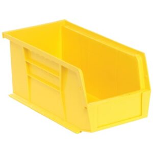 Quantum Storage Systems QUS230-YL - Ultra Stack and Hang Bin - I.D. 10.25" L x 4.375" W x 4.75" H - Yellow - 12/Carton pic