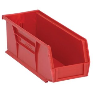 Quantum Storage Systems QUS224-RD - Ultra Stack and Hang Bin - I.D. 10.25" L x 3.1875" W x 3.75" H - Red - 12/Carton pic