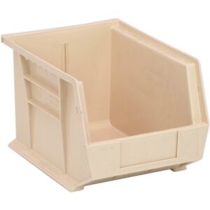 Quantum Storage Systems QUS239-IV - Ultra Stack and Hang Bin - I.D. 10" L x 6.5625" W x 6.75" H - Ivory - 6/Carton pic