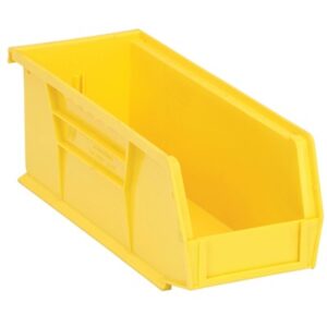Quantum Storage Systems QUS224-YL - Ultra Stack and Hang Bin - I.D. 10.25" L x 3.1875" W x 3.75" H - Yellow - 12/Carton pic