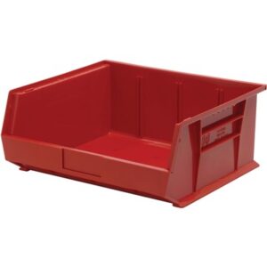 Quantum Storage Systems QUS250-RD - Ultra Stack and Hang Bin - I.D. 14" L x 14.75" W x 6.75" H - Red - 6/Carton pic