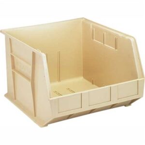 Quantum Storage Systems QUS270-IV - Ultra Stack and Hang Bin - I.D. 17.125" L x 14.75" W x 10.25" H - Ivory - 3/Carton pic