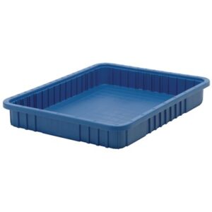 Quantum Storage Systems DG93030-BL - Dividable Grid Tote Box - I.D. 20.625" L x 15.625" W x 2.5" H - Blue - 6/Carton pic