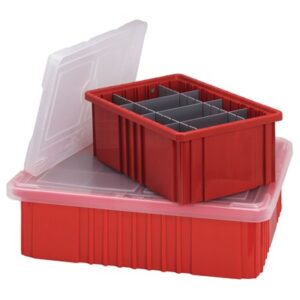 Quantum Storage Systems COV93000CL - Snap-On Cover for Dividable Grid Tote Box DG93030/DG93060/DG93080/DG93120 - Clear - 3/Carton pic