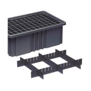 Quantum Storage Systems DL92035CO - Long Divider for Dividable Grid Tote Box DG92035 - Conductive - Black - 6/Carton pic