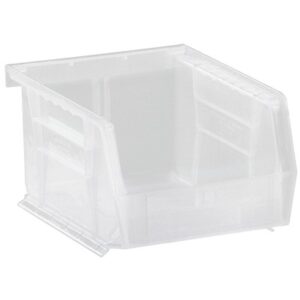 Quantum Storage Systems QUS210CL - Clear-View Series Ultra Hang & Stack Bin - 5.375" x 4.125" x 3" - Clear - 24/Carton pic