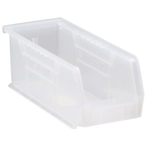 Quantum Storage Systems QUS224CL - Clear-View Series Ultra Hang & Stack Bin - 10.875" x 4.125" x 4" - Clear - 12/Carton pic