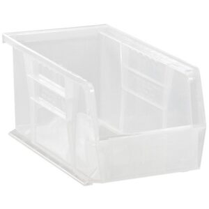 Quantum Storage Systems QUS230CL - Clear-View Series Ultra Hang & Stack Bin - 10.875" x 5.5" x 5" - Clear - 12/Carton pic