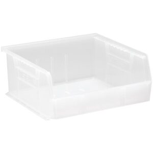 Quantum Storage Systems QUS235CL - Clear-View Series Ultra Hang & Stack Bin - 10.875" x 11" x 5" - Clear - 6/Carton pic
