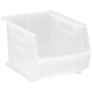 Quantum Storage Systems QUS239CL - Clear-View Series Ultra Hang & Stack Bin - 10.75" x 8.25" x 7" - Clear - 6/Carton pic