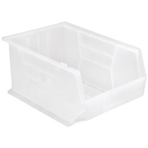 Quantum Storage Systems QUS255CL - Clear-View Series Ultra Hang & Stack Bin - 16" x 11" x 8" - Clear - 4/Carton pic