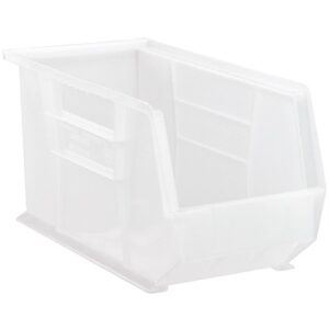 Quantum Storage Systems QUS265CL - Clear-View Series Ultra Hang & Stack Bin - 18" x 8.25" x 9" - Clear - 6/Carton pic