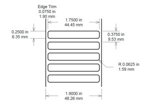 1.75" x 0.25" PCB Labels, General Purpose, Glossy White Polyester, TTL107, 10,000 Count pic