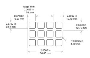 0.375" x 0.375" PCB Labels, General Purpose, Glossy White Polyimide, TTL125, 10,000 Count pic