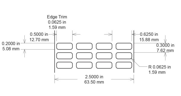 0.50" x 0.20" PCB Labels, General Purpose, Matte Tan Polyimide, TTL126, 10,000 Count pic