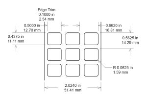 0.50" x 0.43" PCB Labels, General Purpose, Matte Tan Polyimide, TTL127, 10,000 Count pic