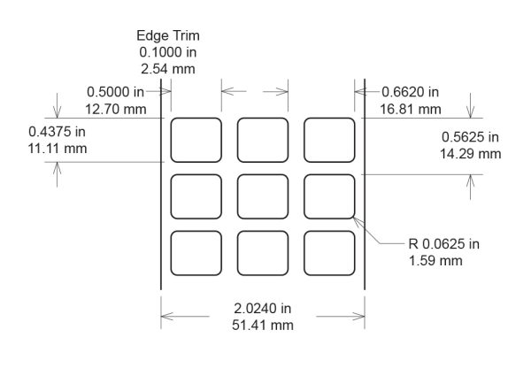 0.50" x 0.43" PCB Labels, General Purpose, Matte Tan Polyimide, TTL127, 10,000 Count pic