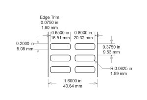 0.65" x 0.20" PCB Labels, General Purpose, Glossy White Polyimide, TTL128, 10,000 Count pic