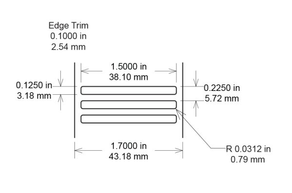 1.50" x 0.125" PCB Labels, General Purpose, Matte Tan Polyimide, TTL133, 10,000 Count pic