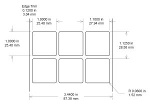 1.00" x 1.00" PCB Labels, General Purpose, Glossy White Polyimide, TTL144, 10,000 Count pic