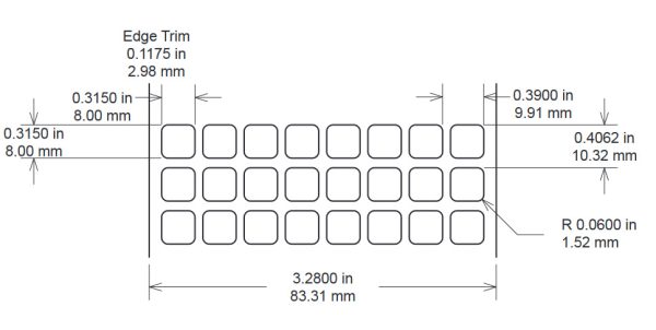 0.315" x 0.315" PCB Labels, General Purpose, Glossy White Polyester, TTL146, 10,000 Count pic