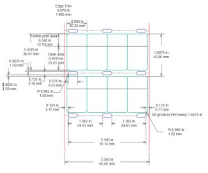 0.80" x 1.438" Wire & Cable Labels, Self-Laminating, Gloss White Vinyl, TTL201, 10,000 Count pic