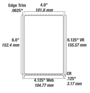 4.00" x 6.00" Packaging & Shipping Labels, Blank Matte White Paper, TTL-11P, 1,000 Count pic