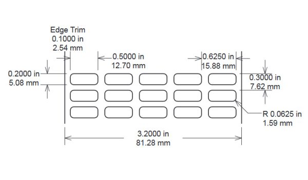 0.50" x 0.20" PCB Labels, Matte Tan Polyimide, TTL121, 10,000 Count pic