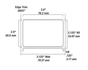 3.00" x 2.00" Packaging & Shipping Labels, Blank Matte White Paper, TTL4P, 3,000 Count pic