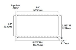 4.00" x 2.00" Packaging & Shipping Labels, Blank Matte White Paper, TTL5P, 3,000 Count pic